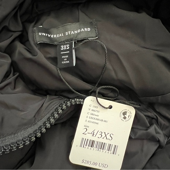 $285 NWT Black Free People x Universal Standard Everest Long Puffer Jacket - Picture 12 of 16
